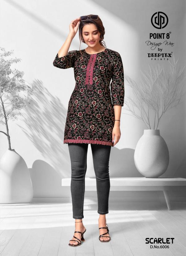 Deeptex Scarlet Vol 6 Cotton Poplin Short Kurti Collection